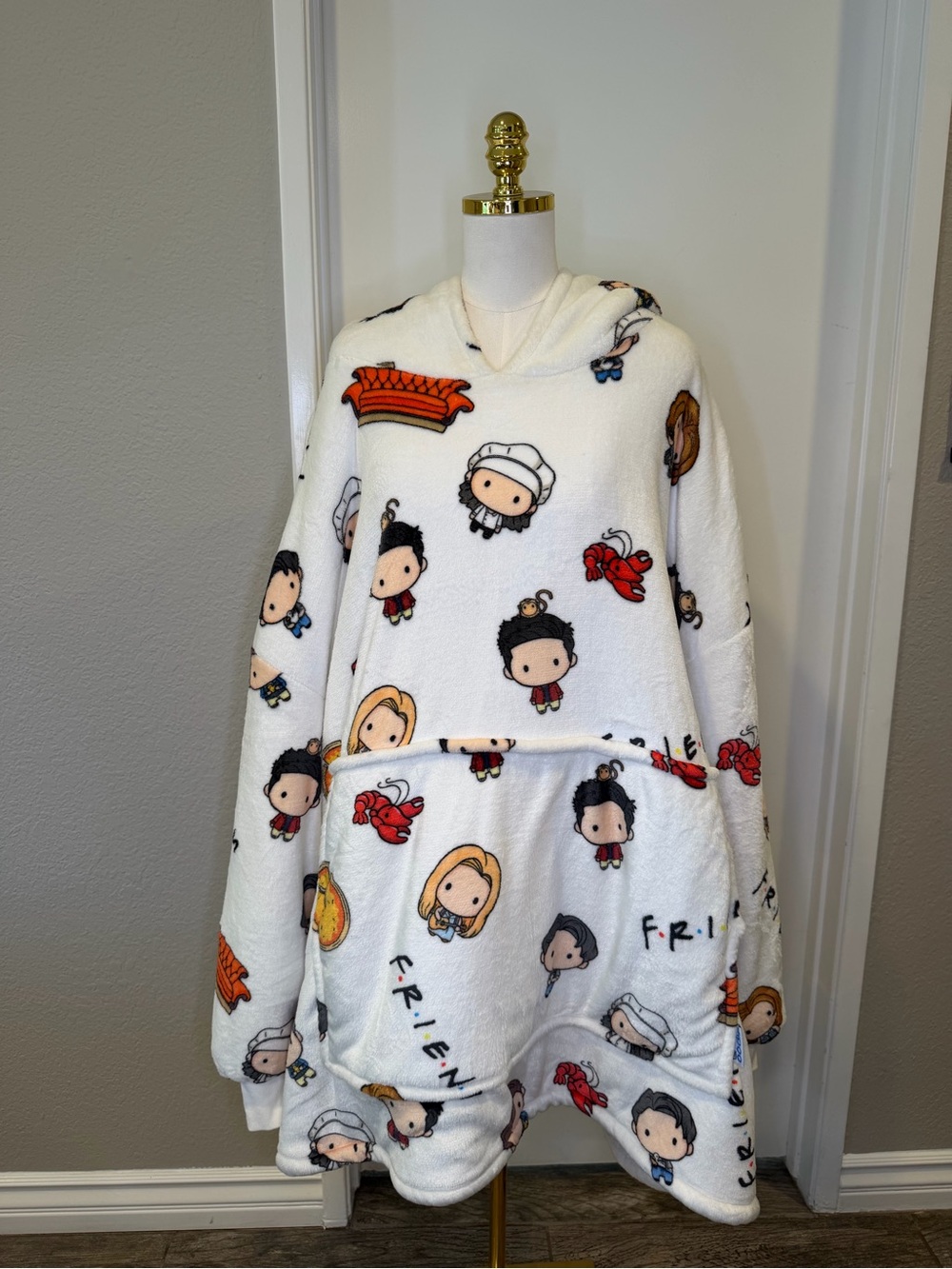 The Oodie Friends TV Show Oversized Wearable Blanket Hoodie Plush One Size